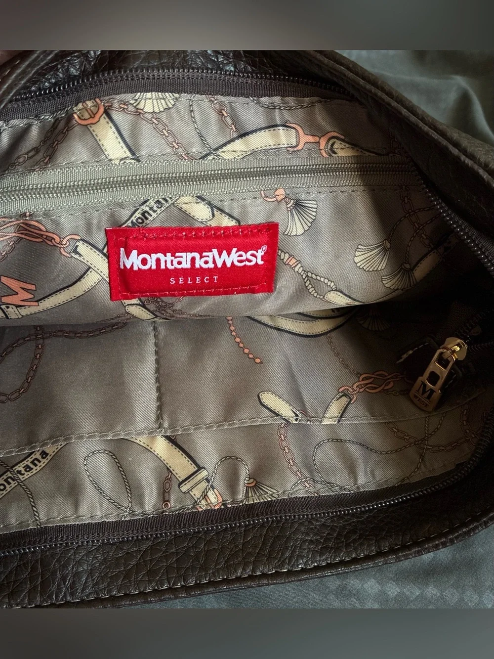 Montana West Brown Pebbled Vegan Leather Hobo Shoulder Bag w/Gold-Toned Hardware